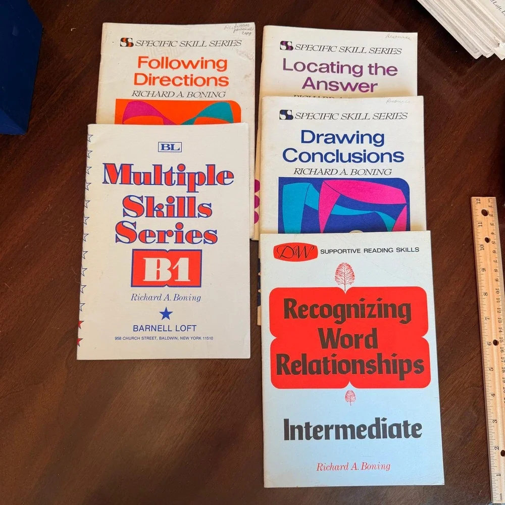 25 Vintage Reading Workbooks Richard Boning Barnell Loft Open Court Teacher Lot